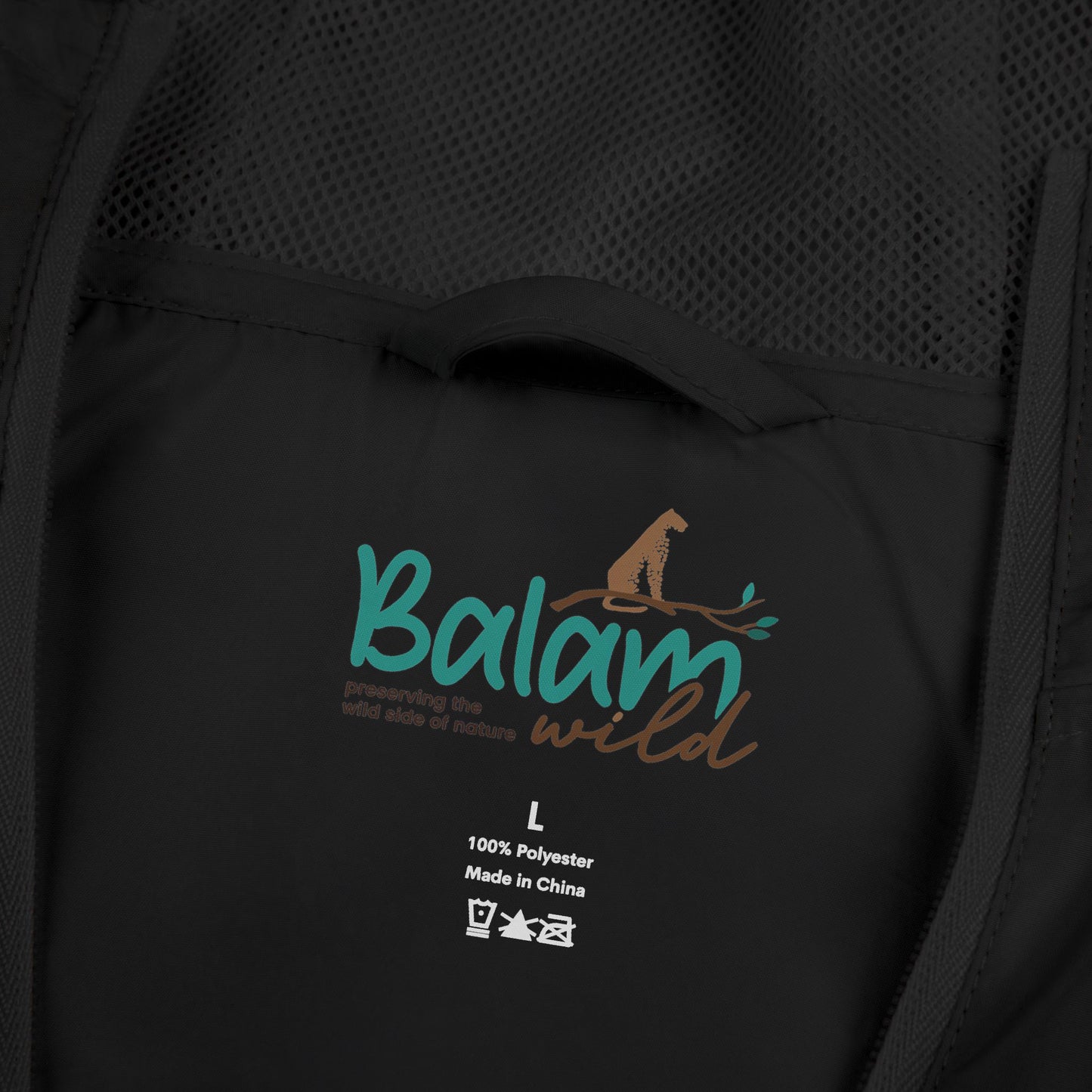 Balam Wild “Stay Grounded, Stay Wild” Windbreaker Jacke - Black