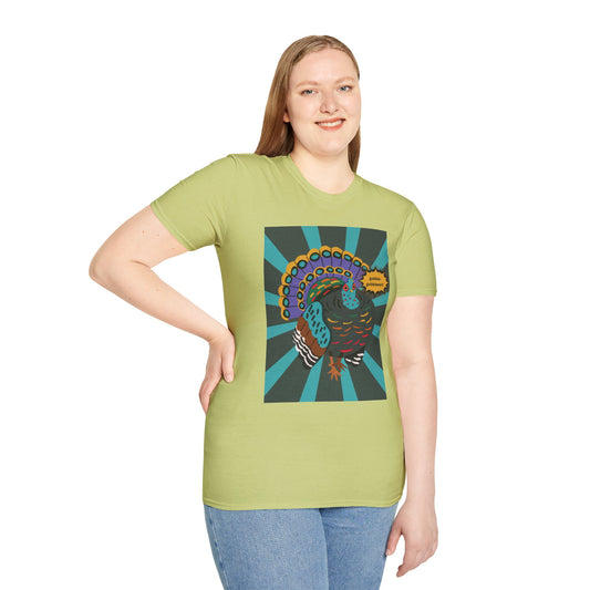 Ocellated Turkey Pop Art Tee - Pistachio