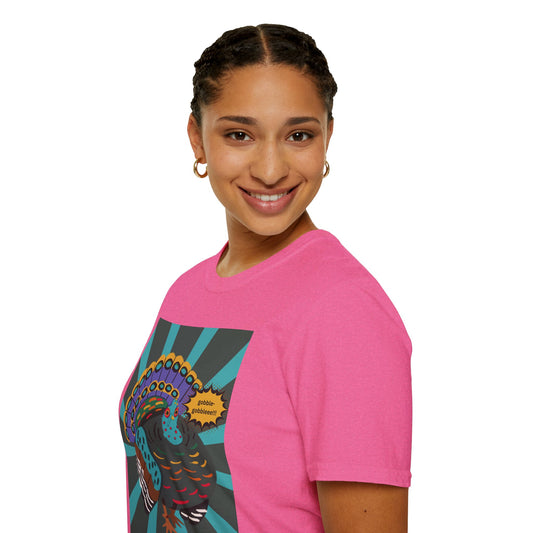 Ocellated Turkey Pop Art Tee - Heather Heliconia