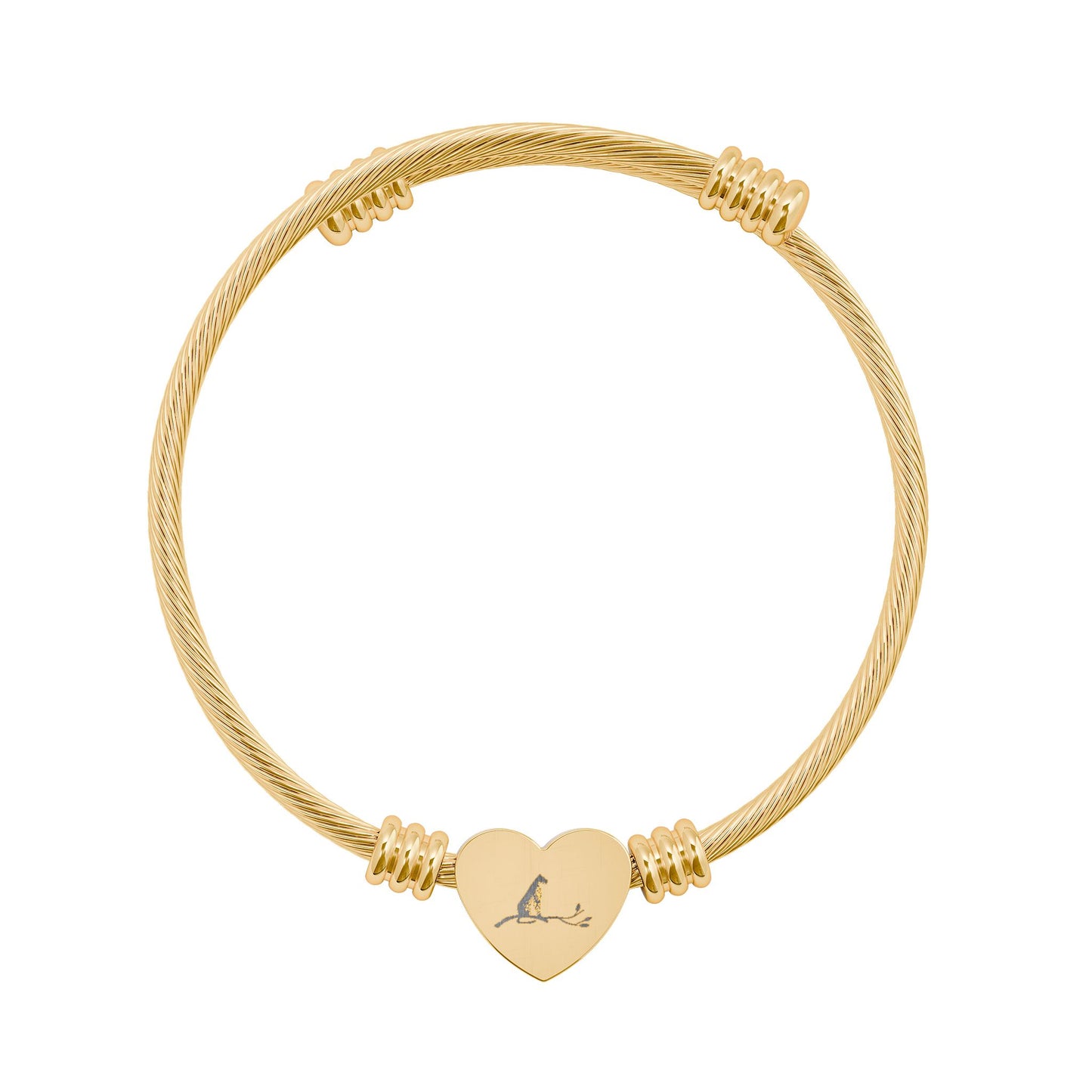 Balam Heart Cuff Bracelet – 18K Gold PVD