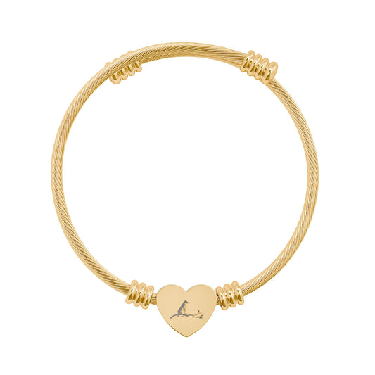 Balam Heart Cuff Bracelet – 18K Gold PVD
